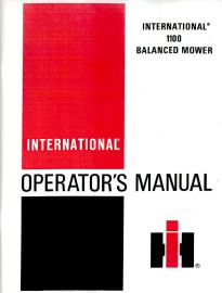 Operators Manual for No. 1100 International Balanced Trail Behind Mower