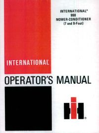 Operators Manual for International No. 990 Mower Conditioner