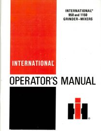 Operators Manual for No. 950 & 1150 International Grinder Mixer