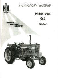 Operators Manual for International 544 Tractor