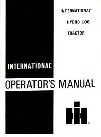 Operators Manual for International Hydro 100 Tractor