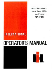 Operators Manual for 766, 966, 1066 and 1466 Tractors