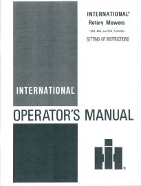 Operators Manual for International Models  38A, 44A & 50A 3 Spindle Mower Decks