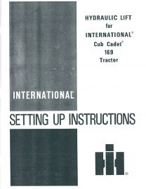 Operators Manual for International Model 169 Hydraulic Lift