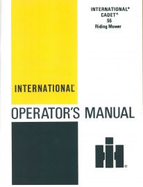 Operators Manual for International Cadet 55 Riding Mower with S/N 48500 & Up