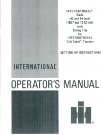 Operators Manual for International 42" & 54" Blade w/ Spring Trip