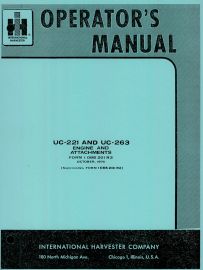 Operators Manual for Model UC-221 & UC-263 Power Unit