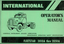 Operator's Manual for 1978 Fleetstar 2010A thru 2050A Truck