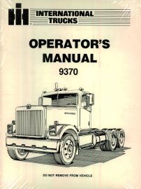 Operator's Manual for 1985 International Truck Model 9370