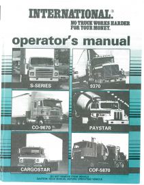 Operator's Manual for 1986 International Cargostar, S Series, 9370, CO-9670, Paystar, COF-5870