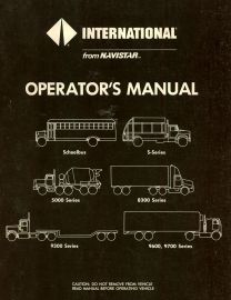 Operator's Manual for 1988 International Schoolbus, S-Series, 5000 Series Truck  & More