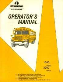Operator's Manual for 1992  International 1000 & 3000 Series School Bus