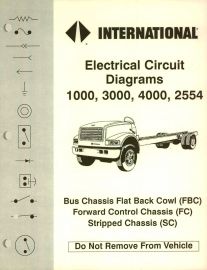 Electrical Circuit Diagrams for 1992 IH International 1000, 3000, 4000, 2554 Truck