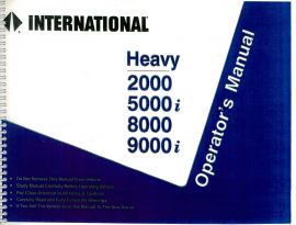 Operator's Manual for 2000 International 2000, 5000i, 8000, 9000i Truck