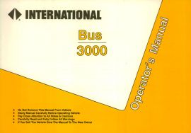 Operator's Manual for 1997 International 3000 Bus