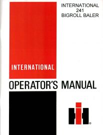 Operators Manual for McCormick International No. 241 Bigroll Baler