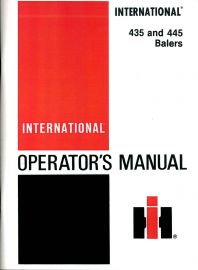 Operators Manual for McCormick International No. 435 & 445 Baler