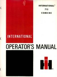 Operators Manual for International No. 715 Combine