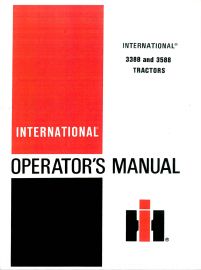 Operators Manual for International 3388 & 3588 Tractors