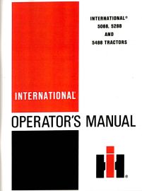 Operators Manual for International 5088, 5288 & 5488 Tractors