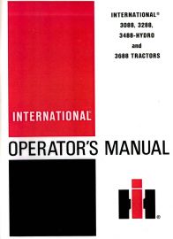 Operators Manual for International 3088. 3288, 3488-Hydro & 3688 Tractors