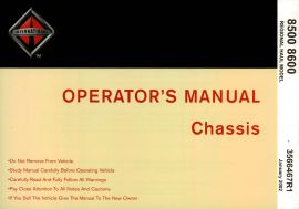 Operator's Manual for 2002 International 8500, 8600 Regional Haul Model Truck