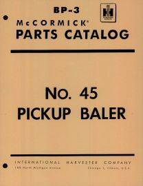 Parts Catalog for McCormick No. 45 Pickup Baler