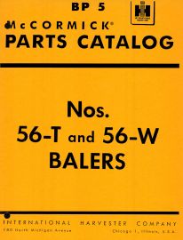 Parts Catalog for McCormick No. 56-T & 56-W Baler