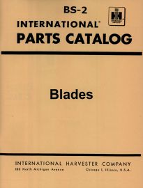 Parts Catalog for No. 10, 11, 15, 20, 30, 40, & 50 International Blades