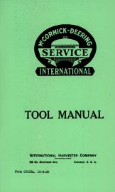 McCormick-Deering International Service Tool Manual for 10-20 & 15-30 Tractors