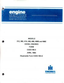 Service Manual for International Diesel Engine 312, 360, 414, 436, 466, 466B, 466C