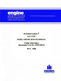 Service Manual for International 6.9 Liter Diesel Engine