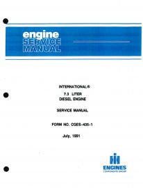 Service Manual for International 7.3 Liter Diesel Engine