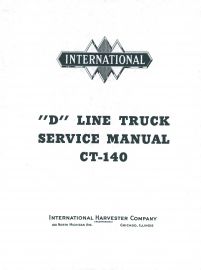 Service Manual for 1937-40 International "D" Line Truck