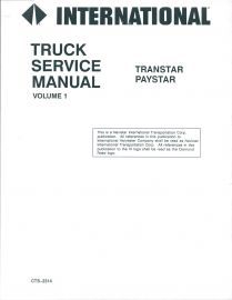 Service Manual for 1978-80 International Transtar, Paystar Truck