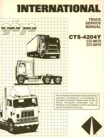 Service Manual for 1981-83 International CO-9670 & CO-5870 Truck