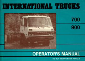 Operator's Manual for 1986 International Truck Model 700 and 900 Series