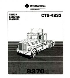 Service Manual for 1987 International 9370 Truck