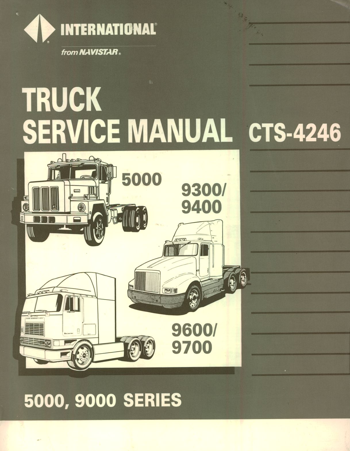 Service Manual for 1989-90 International 5000 & 9000 Series Truck