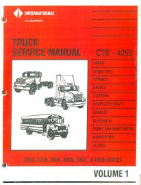 Service Manual for 1991 International Models 2000, 3700, 3800, 4000, 7000, 8000 Truck