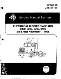 Electrical Circuit Diagrams for 1995-96 International 5000, 9200, 9300, 9400 Series Truck