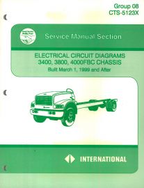 Electrical Circuit Diagrams for 1999 IH International 3400, 3800, 4000FBC Chassis