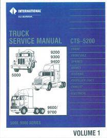 Service Manual for 1991-1993 International 5000, 9000 Series Truck