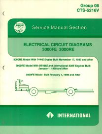 Electrical Circuit Diagrams for 1997-98 International 3000RE, 3000FE Series Truck