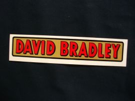 David Bradley 9" Red and Gold Decal