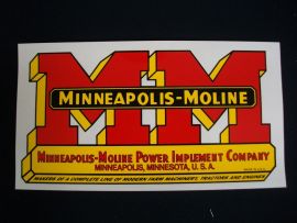 Minneapolis Moline Logo Decal - 6" x 10"