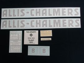 Allis Chalmers Model B, Black Even Letters, Restoration Decal Set