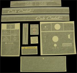 Cub Cadet 149 Restoration Decal Set