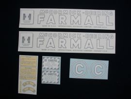 C IH McCormick-Deering Farmall Restoration Decal Set - Vinyl