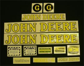 John Deere Model G Styled 1947 to 1953 Restoration Mylar Decal Set